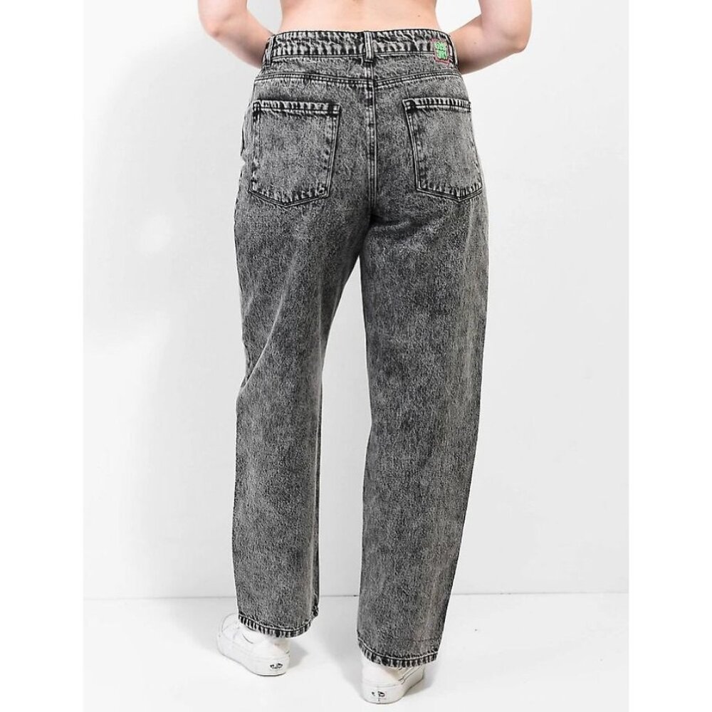 Empyre Tori Black Acid Wash Skate Jeans 0